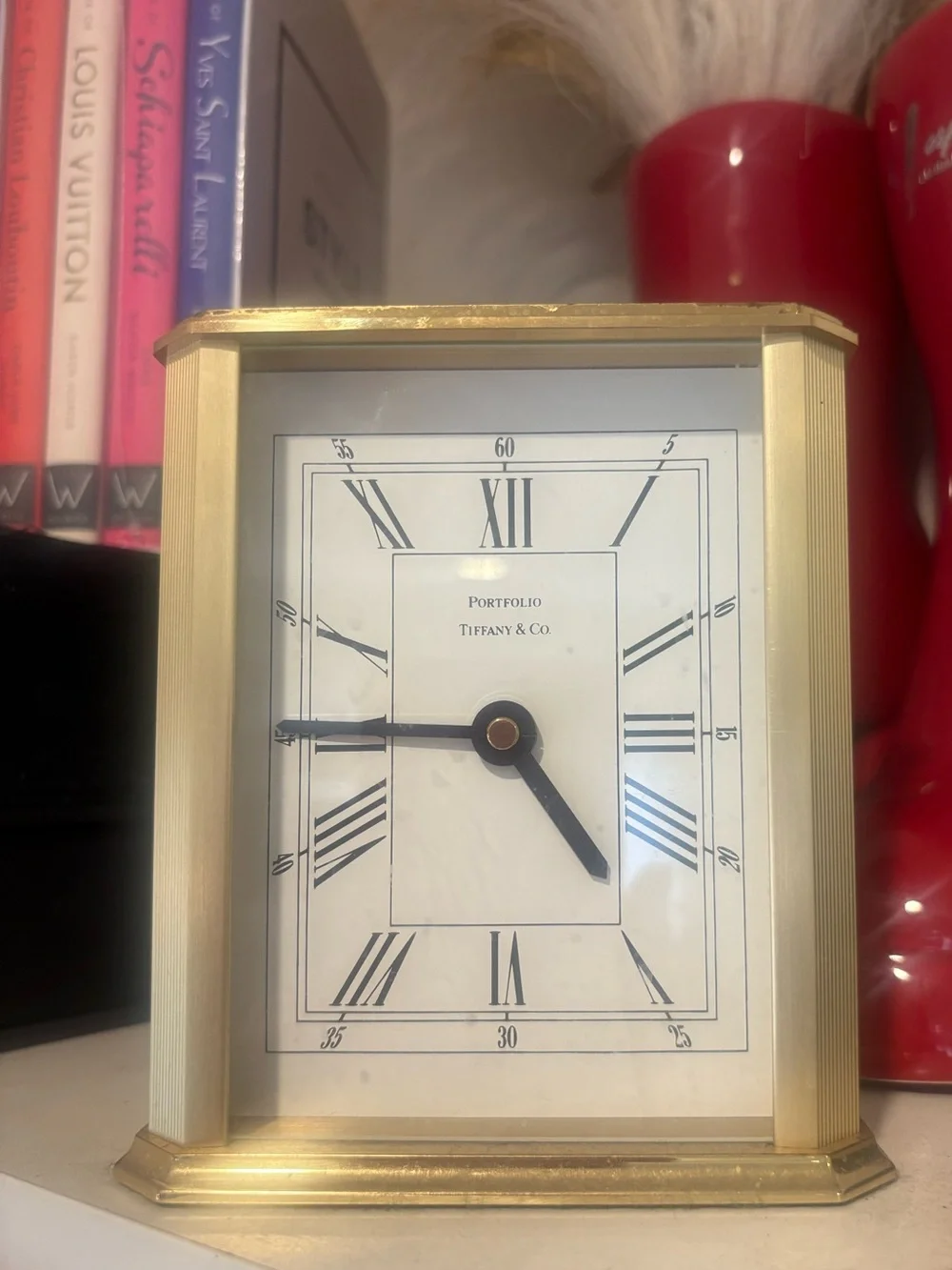 Tiffany & Co. Brass Portfolio Desk Clock